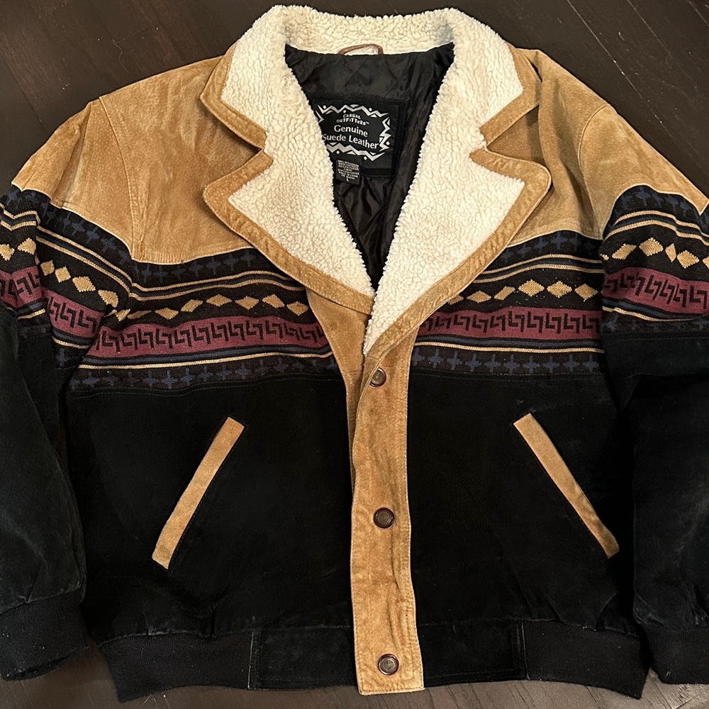 Vintage Double D Style Suede Aztec Ranch Jacket - Gem
